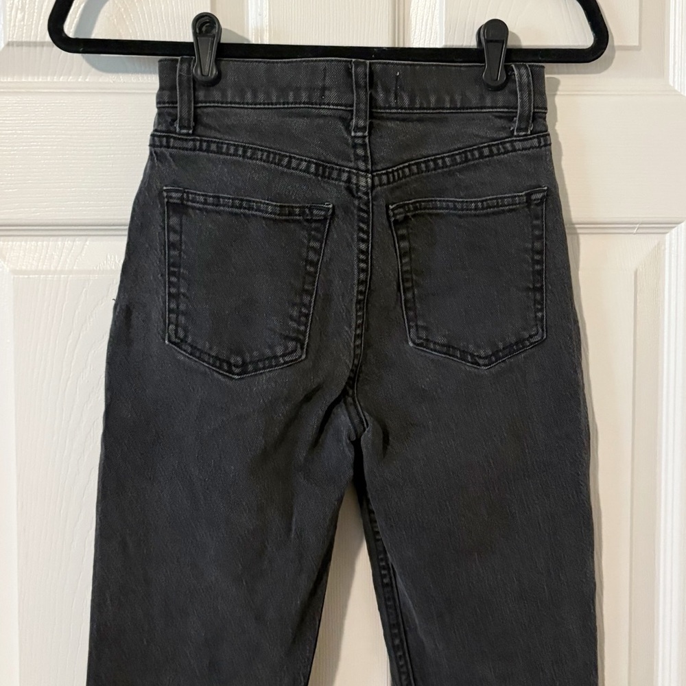 Reformation Liza High Rise Straight Jeans in Washed Black Size 24 - Picture 8 of 9
